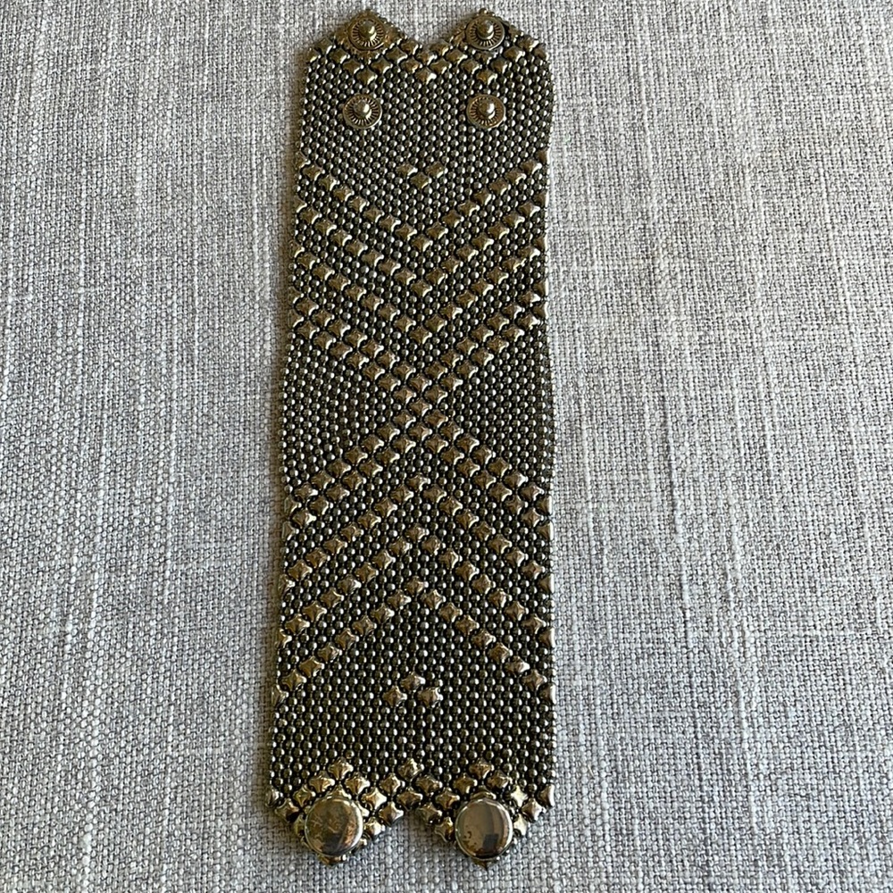 Guang tang liquid silver double mesh bracelet cuff